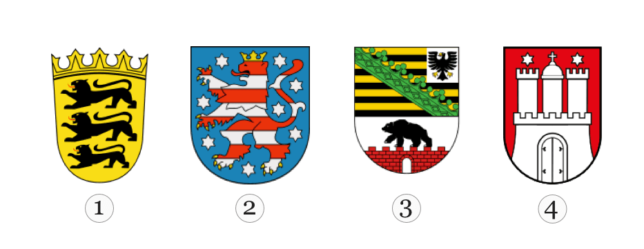 Welches Wappen gehört zum Bundesland Baden-Württemberg?