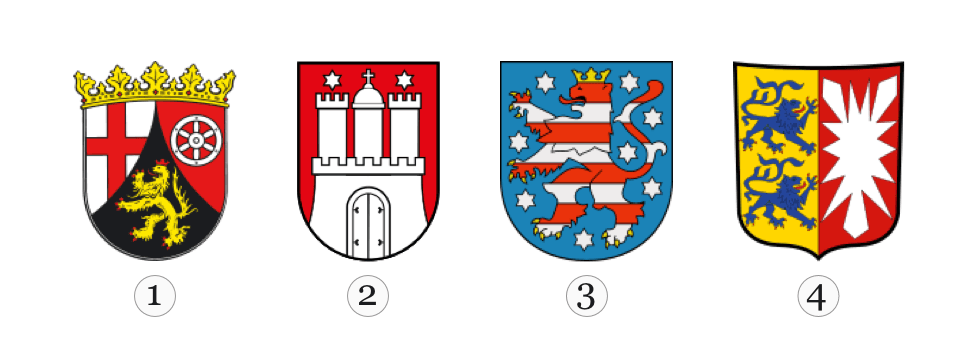 Welches Wappen gehört zum Bundesland Rheinland-Pfalz?